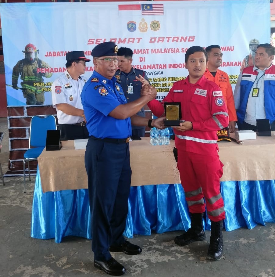 PMI Kota Tarakan Menyambut Kedatangan Jabatan Bomba dan Penyelamat Malaysia (JBPM) di Kota Tarakan