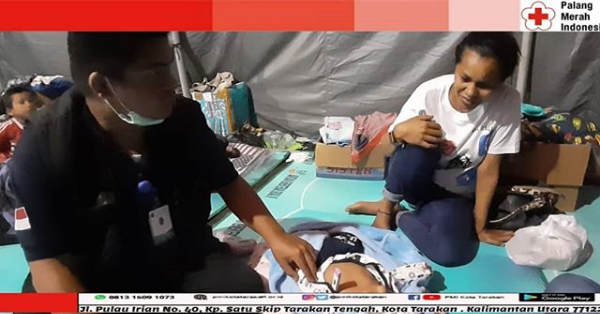Laporan PMI Tarakan  Untuk Posko Kebakaran Pasar Batu Tarakan