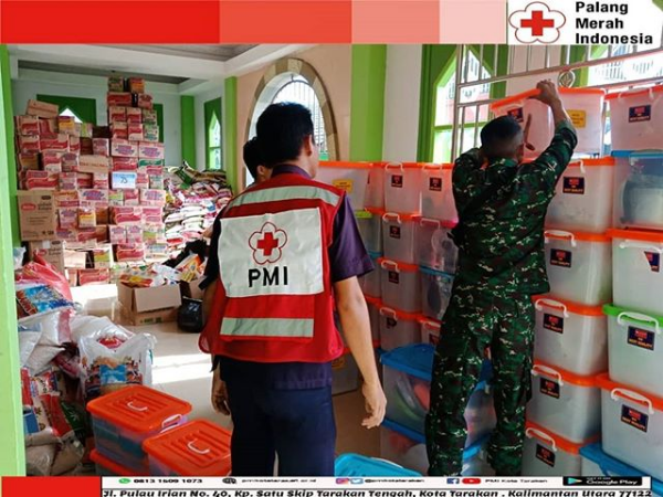 Pelayanan PMI Kota Tarakan untuk Korban Kebakaran Pasar Batu Sebengkok