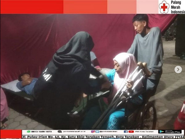  Posko Kesehatan PMI Tarakan Buka Selama 24 Jam Posko Kebakaran Pasar batu di Area Masjid At-Taqwa S