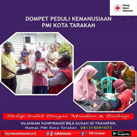 PMI Kota Tarakan Mendistribusikan Kembali Paket Sembako ke Warga di Dua Kelurahan