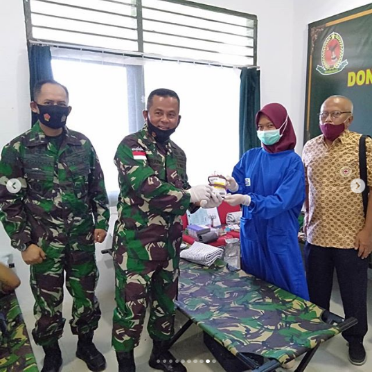 Kegiatan Donor Darah UUD PMI Kota Tarakan Dengan  Komando Distrik Militer 0907 Tarakan