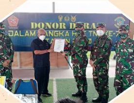 Dalam Rangka Dirgahayu TNI 75 Th Lantamal XIII TNI Angkatan Laut Bekerja Sama PMI Tarakan Melakukan 